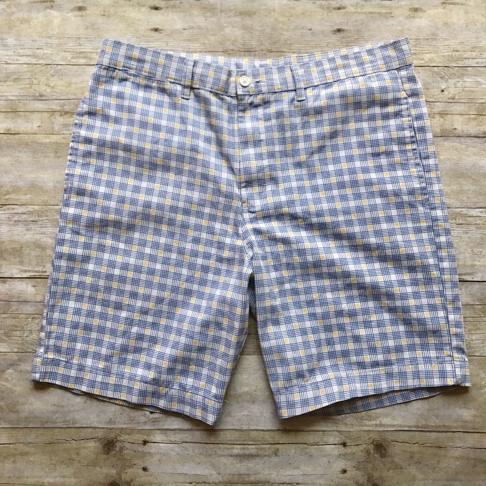 Kennington Men's Flat Front Plaid Shorts